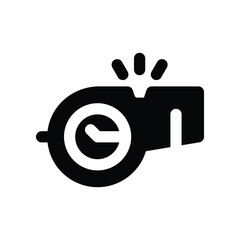 whistle icon. vector glyph icon for your website, mobile, presentation, and logo design.
