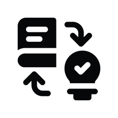 exchange idea icon. vector glyph icon for your website, mobile, presentation, and logo design.