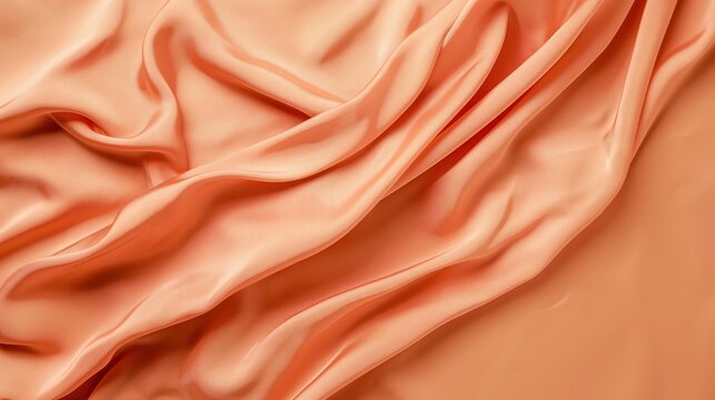 Delicate fabric texture, terracotta hues.
