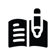 study icon. vector glyph icon for your website, mobile, presentation, and logo design.