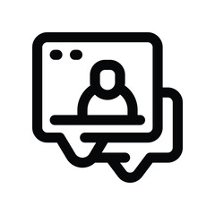 chat icon. vector line icon for your website, mobile, presentation, and logo design.