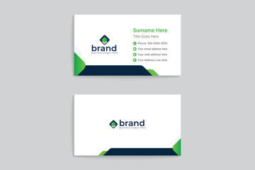 Green color business card design