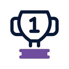 winner icon. vector dual tone icon for your website, mobile, presentation, and logo design.