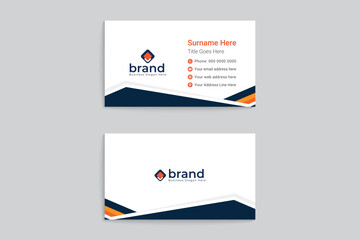 Orange shape business card design