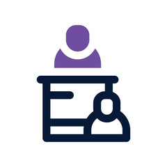 consultation icon. vector dual tone icon for your website, mobile, presentation, and logo design.