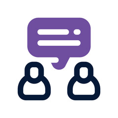 discussion icon. vector dual tone icon for your website, mobile, presentation, and logo design.