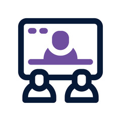 video training icon. vector dual tone icon for your website, mobile, presentation, and logo design.
