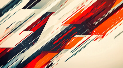 Abstract Geometric Striped Design with Bold Colors