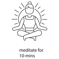 Meditation Icon. Vector Icon Design