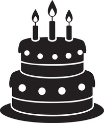 birthday cake vector illustration.