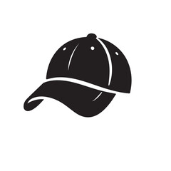 Fototapeta premium Man's cap silhouette. Baseball cap vector design. Cap illustration.