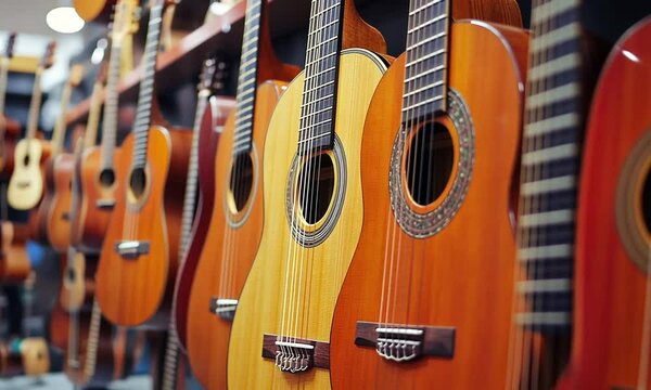 Acoustic Guitars on Display