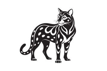Ocelot  silhouette vector illustration, Ocelot  silhouette vector, Ocelot  silhouette PNG , Ocelot  silhouette