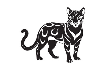 Ocelot  silhouette vector illustration, Ocelot  silhouette vector, Ocelot  silhouette PNG , Ocelot  silhouette