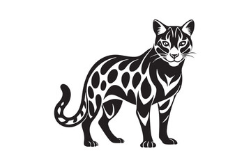 Ocelot  silhouette vector illustration, Ocelot  silhouette vector, Ocelot  silhouette PNG , Ocelot  silhouette