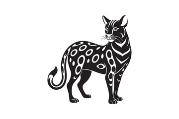 Ocelot  silhouette vector illustration, Ocelot  silhouette vector, Ocelot  silhouette PNG , Ocelot  silhouette