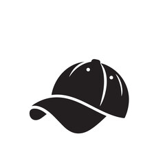 Fototapeta premium Man's cap silhouette. Baseball cap vector design. Cap illustration.