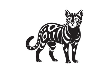 Ocelot  silhouette vector illustration, Ocelot  silhouette vector, Ocelot  silhouette PNG , Ocelot  silhouette