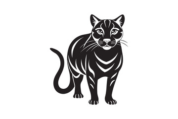 Ocelot  silhouette vector illustration, Ocelot  silhouette vector, Ocelot  silhouette PNG , Ocelot  silhouette