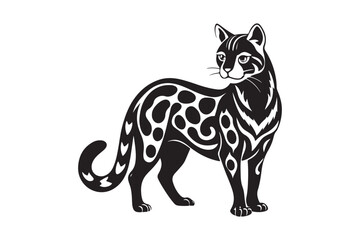 Ocelot  silhouette vector illustration, Ocelot  silhouette vector, Ocelot  silhouette PNG , Ocelot  silhouette