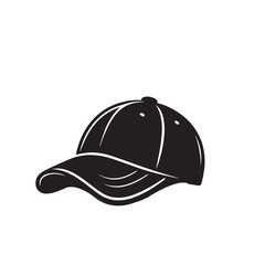 Fototapeta premium Man's cap silhouette. Baseball cap vector design. Cap illustration.