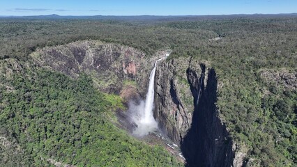 Spectacular aerial photo of Wallaman Falls Queensland Australia