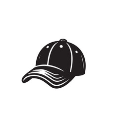 Fototapeta premium Man's cap silhouette. Baseball cap vector design. Cap illustration.