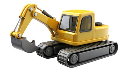 Detailed Representation of a Heavy-Duty Excavator Used in Construction and Mining
