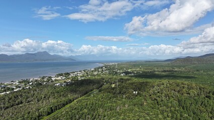 Fototapeta premium Aerial photo of Cardwell Queensland Australia