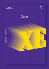 Postrs Xeon Chemistry mendeleev component, design vector