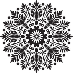floral ornaments design silhouette vector.