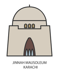 Jinnah Mausoleum, Karachi, Pakistan.eps