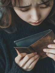 Woman Contemplating Financial Decision