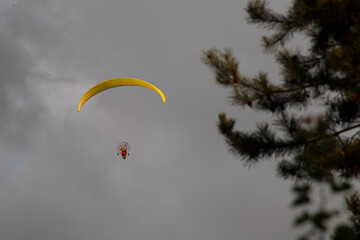 paragliding, flight, fly high, freedom,