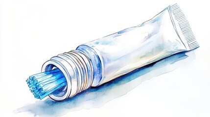 Innovative toothpaste design featuring a squeezable tube with integrated toothbrush bristles for convenient oral care