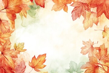 illustration of autumn leaves frame for greeting card , fall season, autumn season