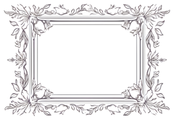 PNG  Vintage elegant ornament frame pattern drawing backgrounds.