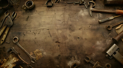 Tools background with a vintage feel