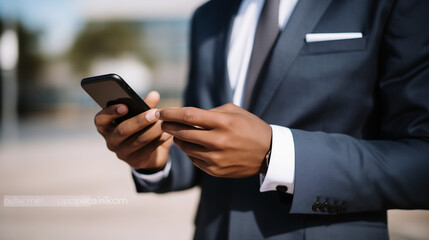businessman using mobile phone