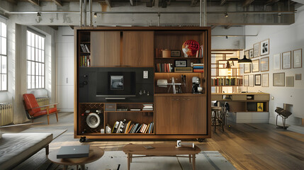 Versatile Multi-Purpose Room: The room can easily be converted into different areas, such as a home office, gym, or entertainment space, thanks to modular furniture and removable wall hangings