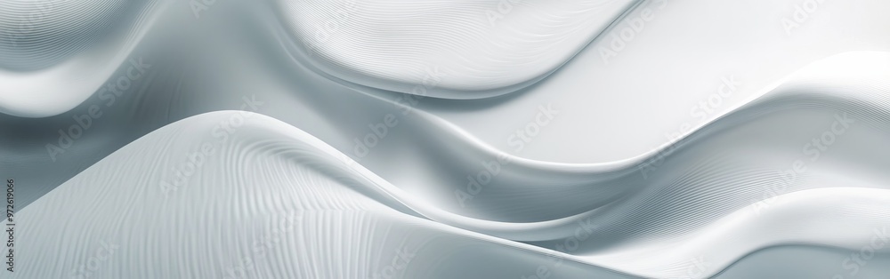 Aufkleber Soft, flowing fabric draped elegantly, capturing subtle light and texture in a minimalist setting