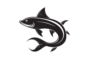 Catfish silhouette vector illustration, Catfish silhouette vector, Catfish silhouette PNG