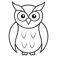 Owl Silhouette Vector Illustration.