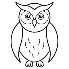 Owl Silhouette Vector Illustration.