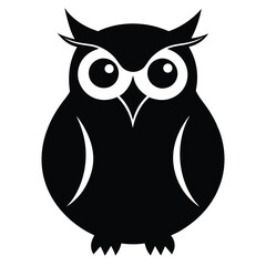Owl Silhouette Vector Illustration.