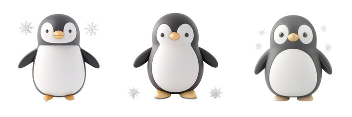 A cute and playful penguin character, perfect for children's illustrations and winter-themed designs.