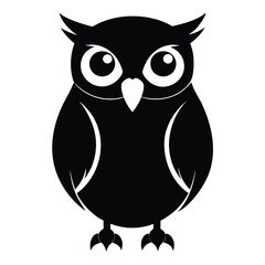 Owl Silhouette Vector Illustration.