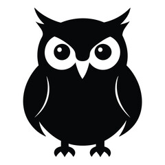Fototapeta premium Owl Silhouette Vector Illustration.