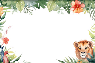 Fototapeta premium PNG Jungle animal painting pattern mammal.