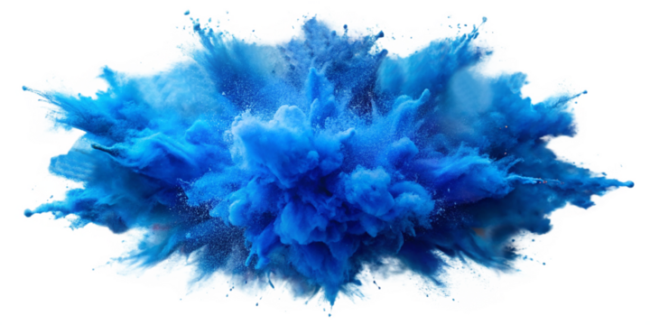 blue color explosion PNG Transparent